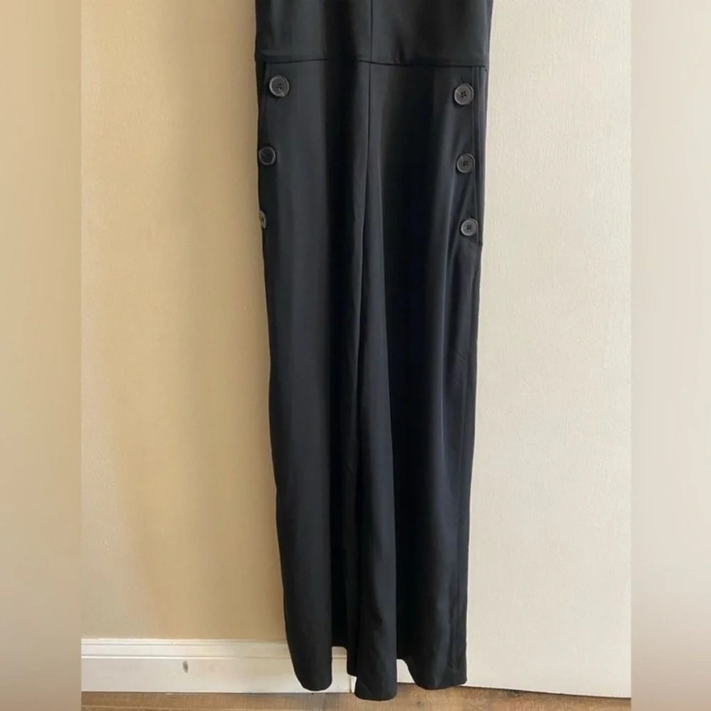 Massimo Dutti Black Jumpsuit wide leg Small NWT
